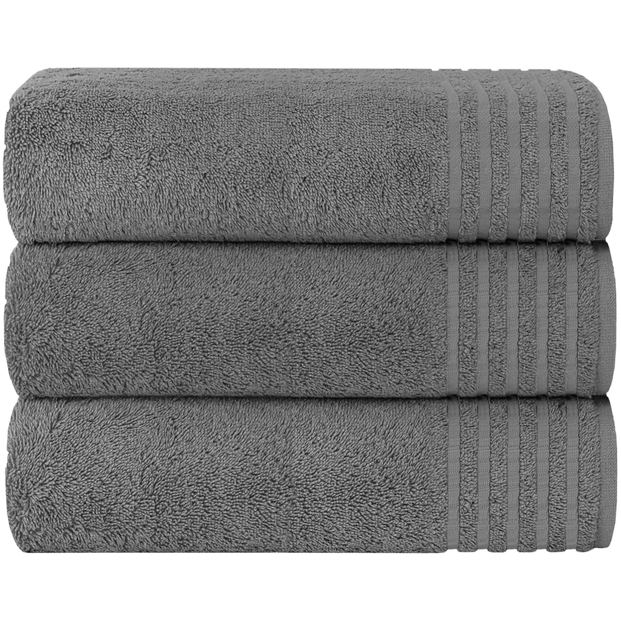 3 Pack Monaco Extra Large Bath Sheets Cotton 500GSM Highly Absorbent Towels Set for Home Gym Beach by OLIVIA ROCCO