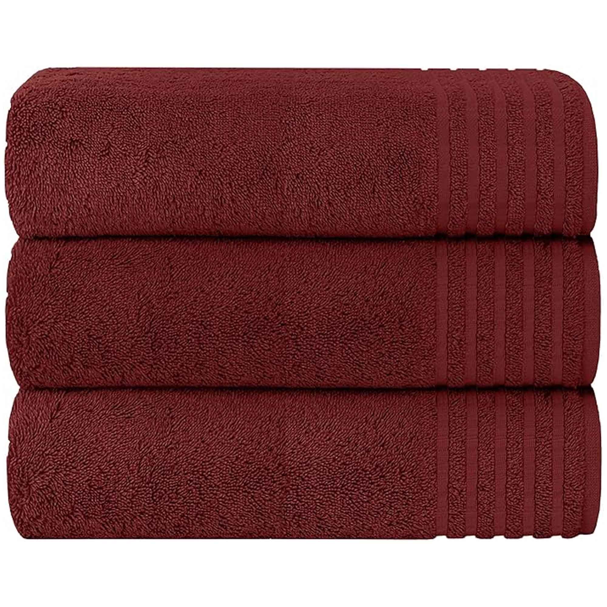 3 Pack Monaco Extra Large Bath Sheets Cotton 500GSM Highly Absorbent Towels Set for Home Gym Beach by OLIVIA ROCCO