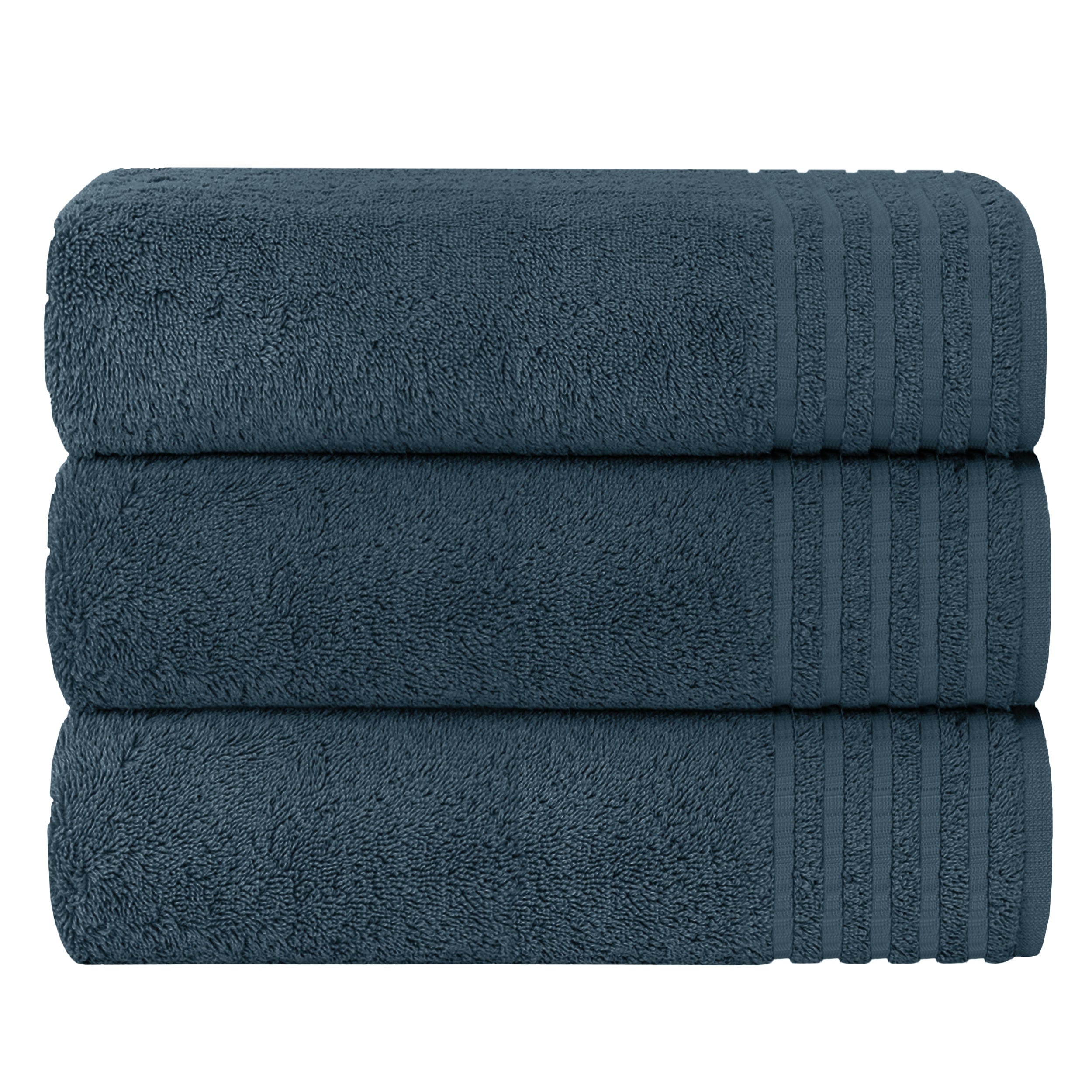 3 Pack Monaco Extra Large Bath Sheets Cotton 500GSM Highly Absorbent Towels Set for Home Gym Beach by OLIVIA ROCCO