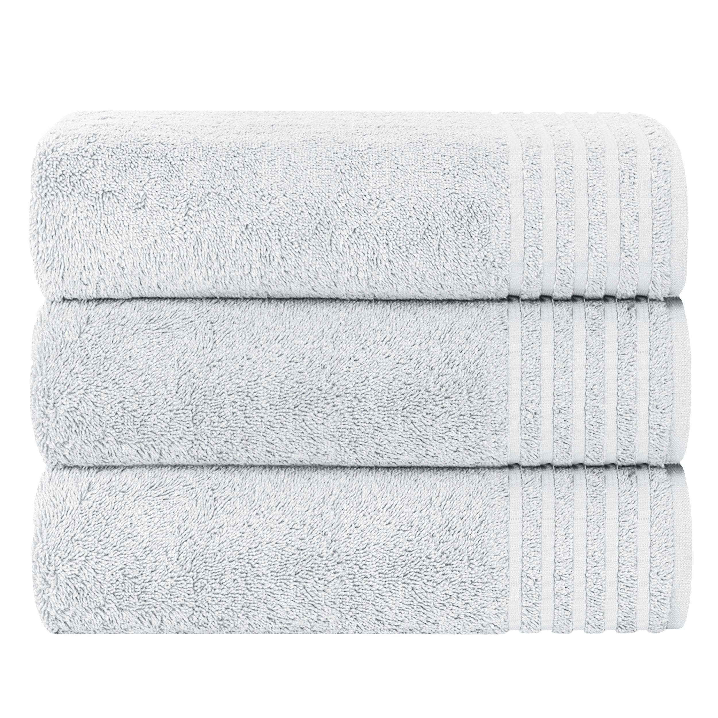 3 Pack Monaco Extra Large Bath Sheets Cotton 500GSM Highly Absorbent Towels Set for Home Gym Beach by OLIVIA ROCCO