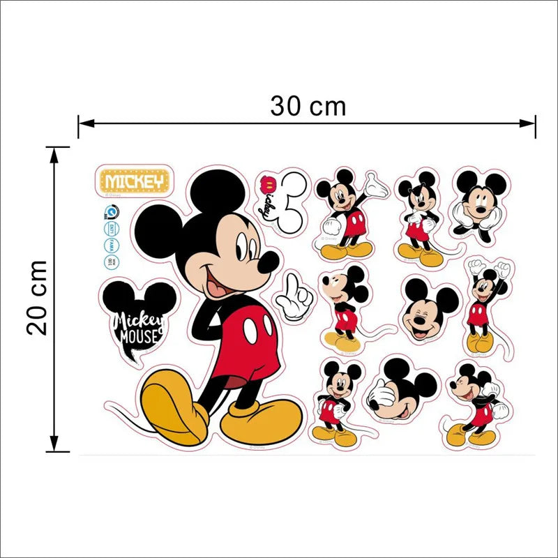 Cartoon Mickey Minnie Mouse baby home decals wall stickers for kids room baby bedroom wall art nursery amusement park DIY poster