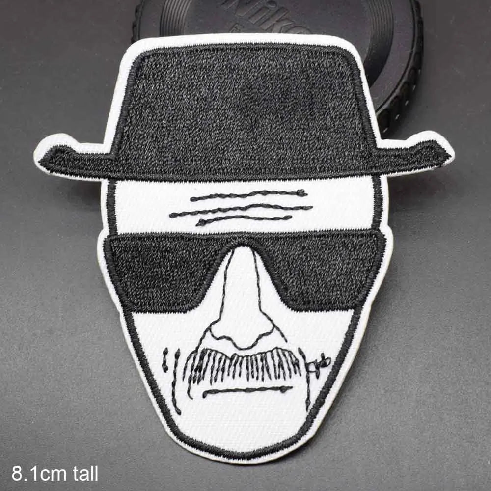 Big Size Lospollos Hermanos Walt White Iron On Heisenberg Breaking Bad Embroidered Clothes Patches For Clothing Wholesale