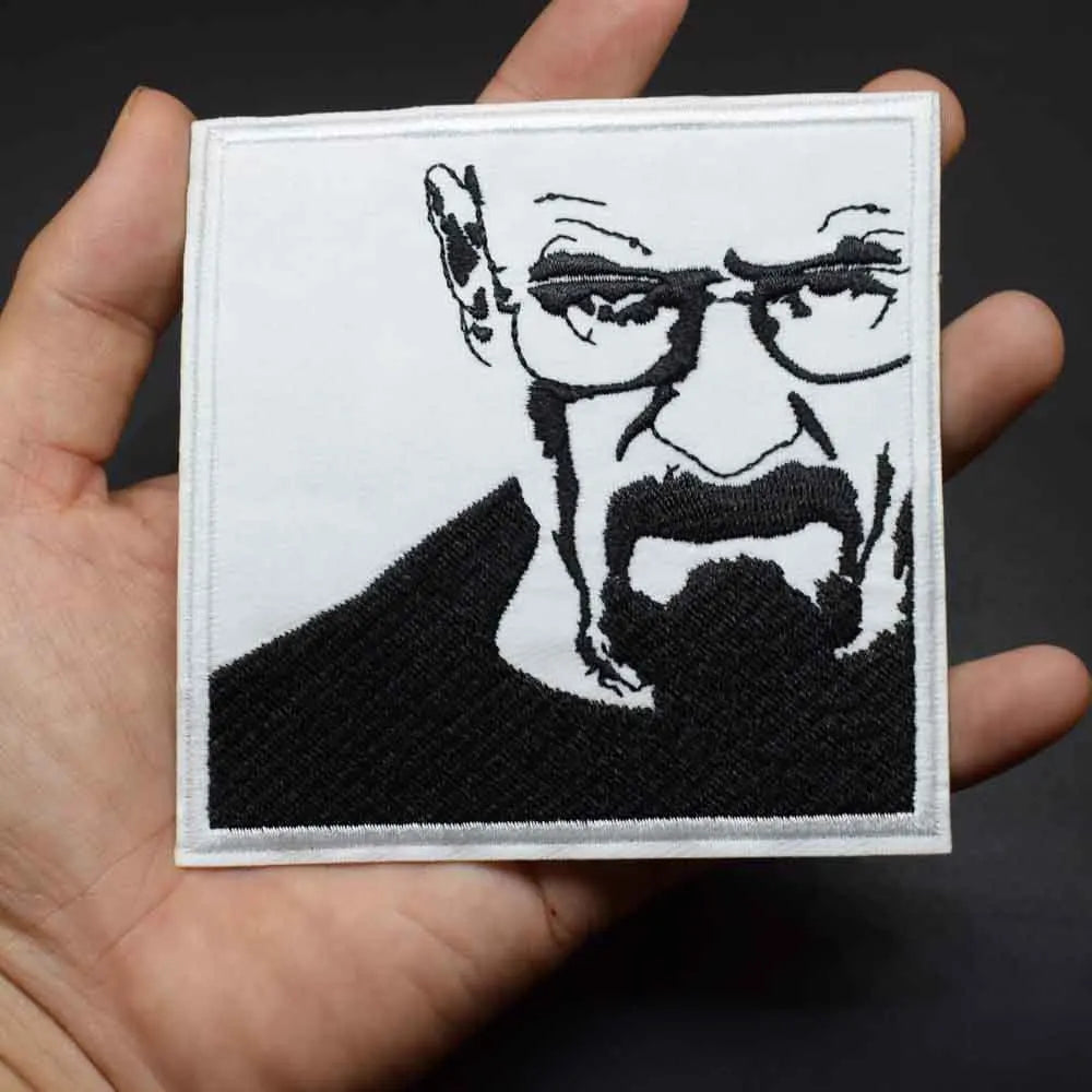 Big Size Lospollos Hermanos Walt White Iron On Heisenberg Breaking Bad Embroidered Clothes Patches For Clothing Wholesale