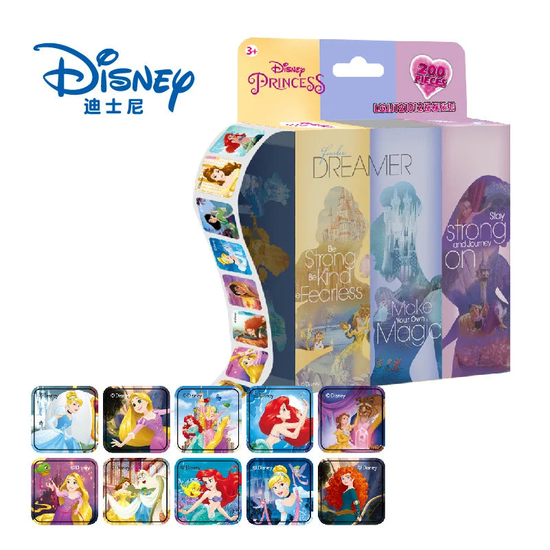200 Sheets/Box Frozen Elsa Cartoon Pull Out Stickers Princess Mickey Mouse Minnie Sticker Girl Boy Teacher Reward Toys Gift