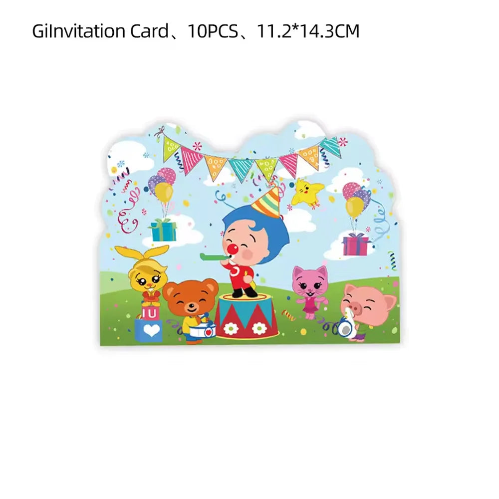 Circus Birthday Party Decor Set Clown Balloons Disposable Tableware Tablecloth Cup Kids Boy Party Supplies Baby Shower Gifts