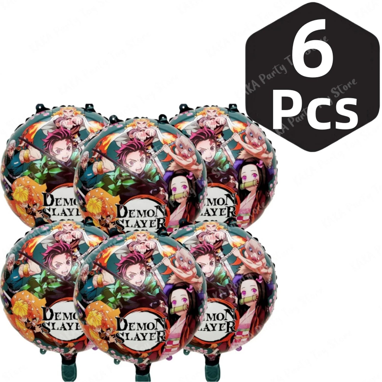 2/4/6Pcs Demon Slayer Party Balloons Anime Foil Balloon Set Baby Shower Birthday Party Decorations Kids Classic Toy Air Gifts