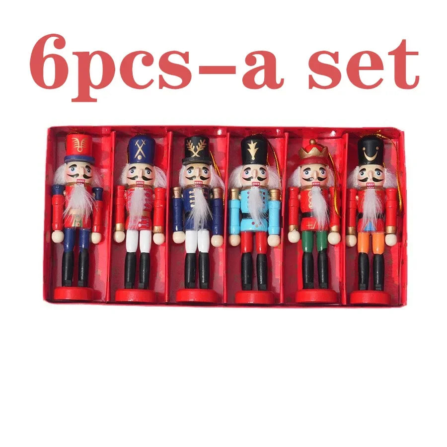 2026 Nutcracker Miniatures Pink Series Nutcracker Puppet Ornaments Desktop Cartoons Walnuts Soldiers Band  Desk Christmas