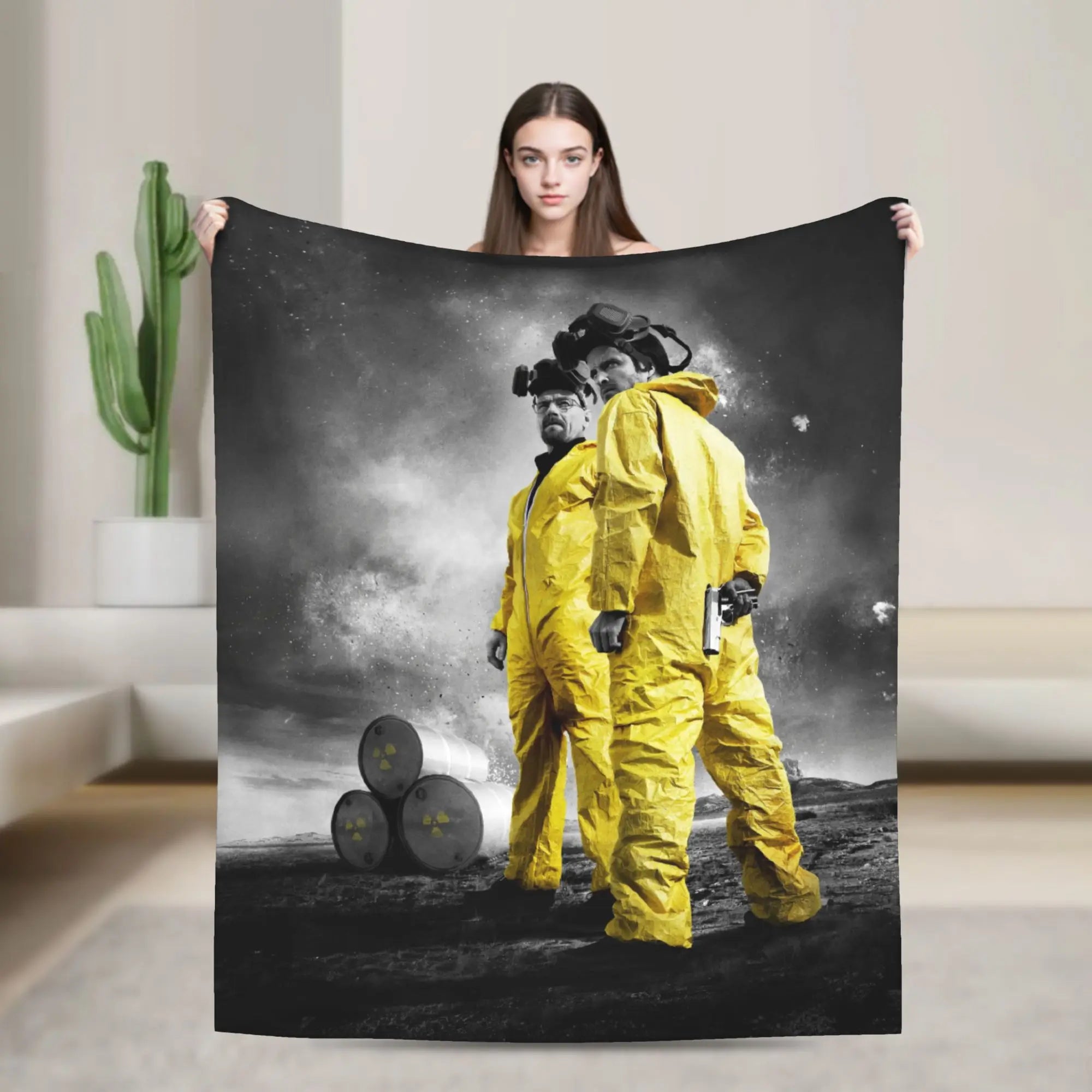 Breaking Bad Barrel Bee Blanket  Wool Novelty Soft Throw Blanket for Bed Sofa Autumn/Winter