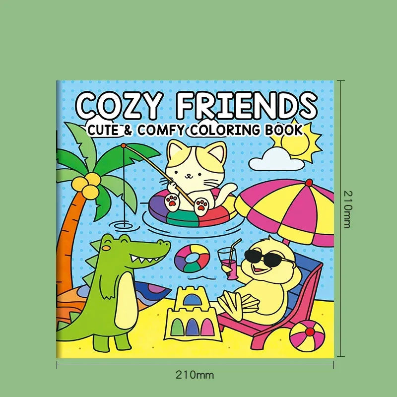 2026 Fun Coloring Book 24 Page,  Girls boy leisure DIY Creative Entertainment Fantasy Illustrations Hand Drawn Art Drawing Book