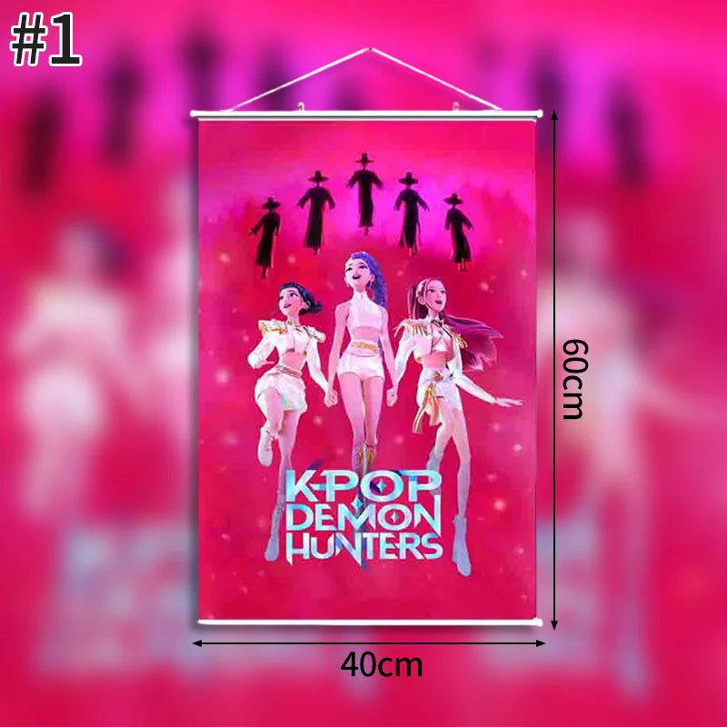 Demon Hunters Birthday Balloons Huntrix Birthday Kpop Warriors Balloons Birthday Backdrop Cloth Kpop Birthday Decor Accessiories