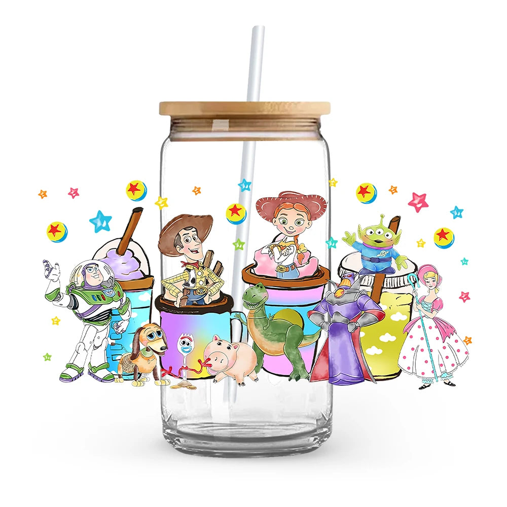 Cartoon Cute Princess Mickey Minnie Stitch Vinyl Sticker For Clothes Iron On Transfer Applique Decor Washable Fusible Patch