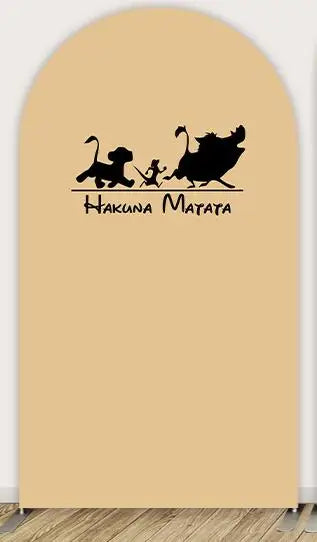 Cartoon Lion King Simba Baby Shower Arch Wall Panels Backdrop Party Supplies Boy Birthday Banner Decors Safari Jungle Background