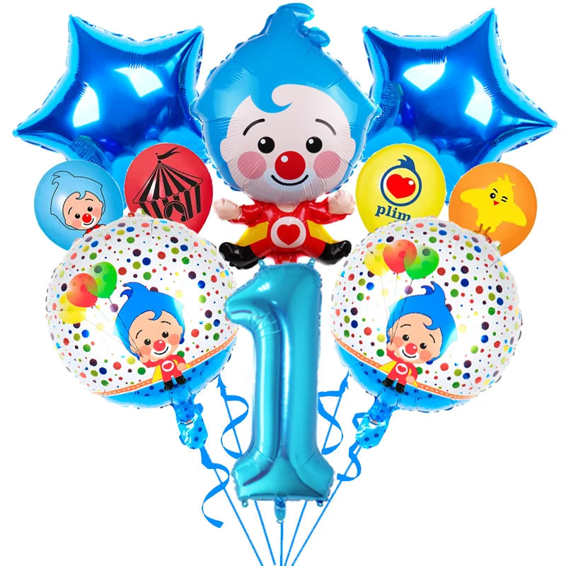 Circus Birthday Party Decor Set Clown Balloons Disposable Tableware Tablecloth Cup Kids Boy Party Supplies Baby Shower Gifts
