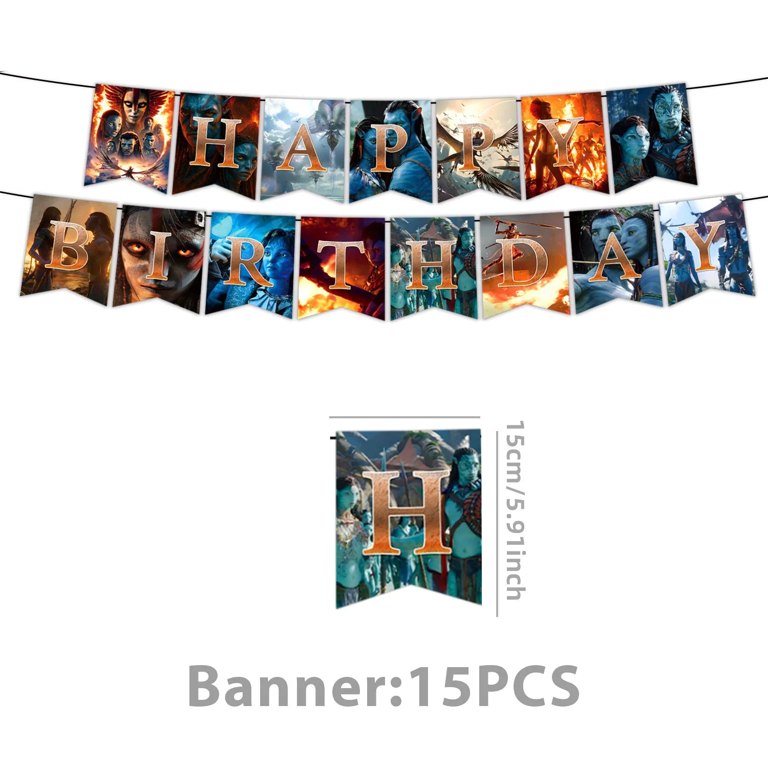 Avatar 3 Creative Theme Movie Party Decorations: Birthday Paper Plates, Paper Cups, Paper Towels, Tablecloths, and Banners