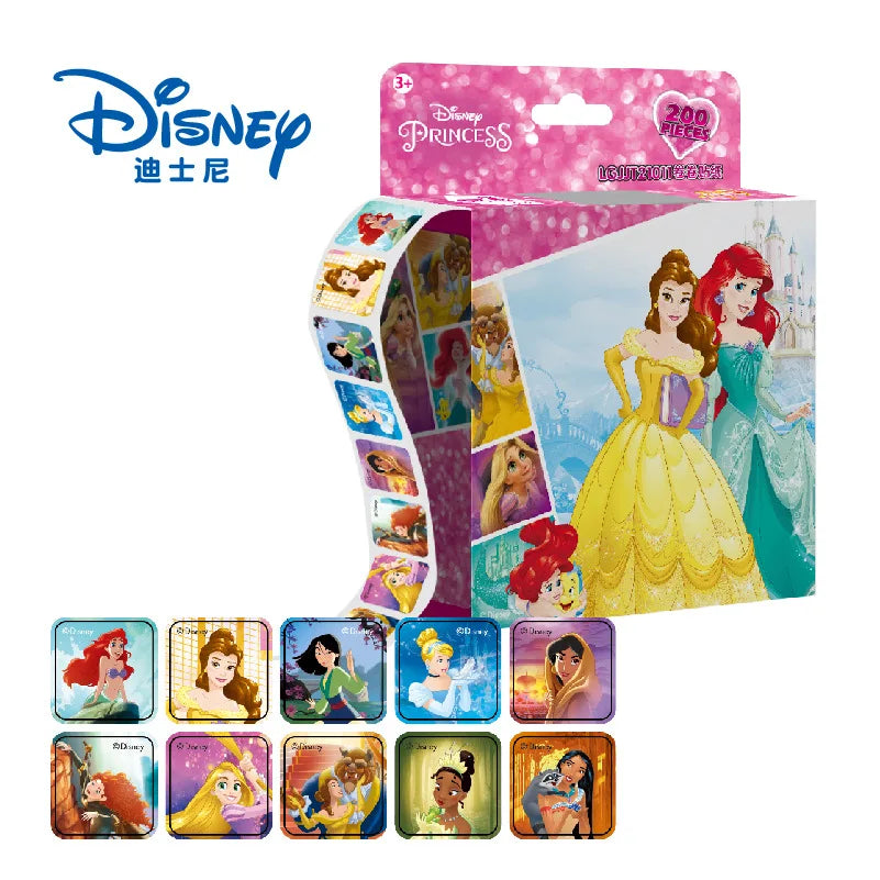 200 Sheets/Box Frozen Elsa Cartoon Pull Out Stickers Princess Mickey Mouse Minnie Sticker Girl Boy Teacher Reward Toys Gift