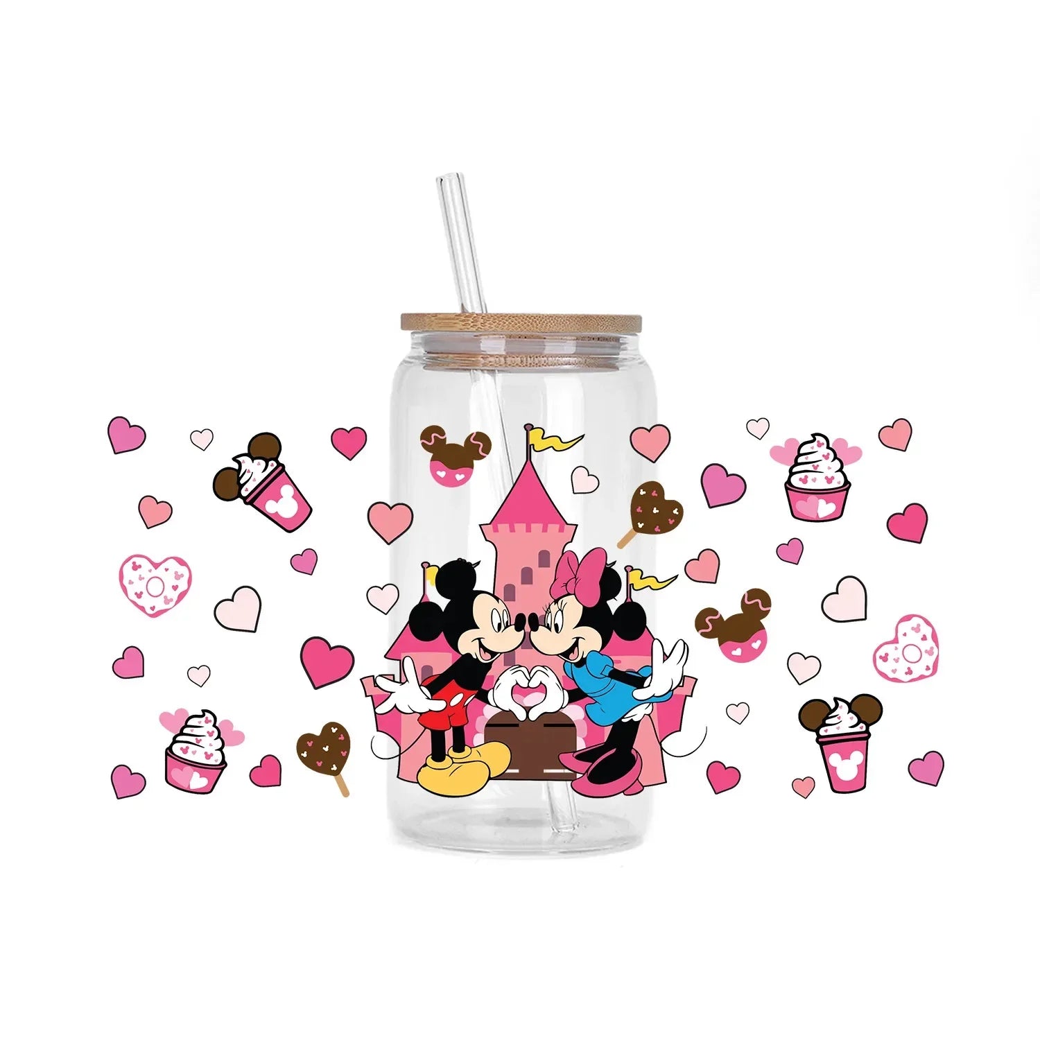 30 Style XOXO Happy Valentine Mickey Family UV Sticker DIY Decals 3D transfers uvdtf stickers 16oz uv dtf cup wraps