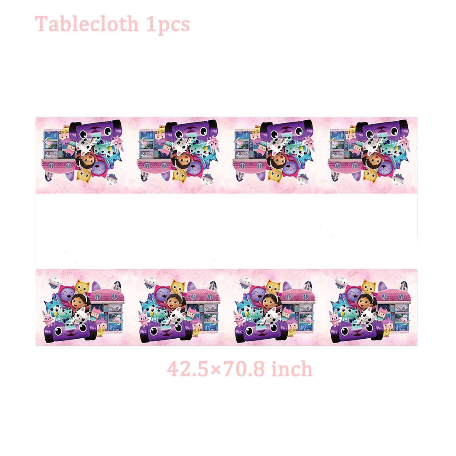 Hot Gabby Doll House Cartoon Girls Birthday Party Decorations Plate Tablecloth Paper Cup Napkin Doll House Tableware Set Gift