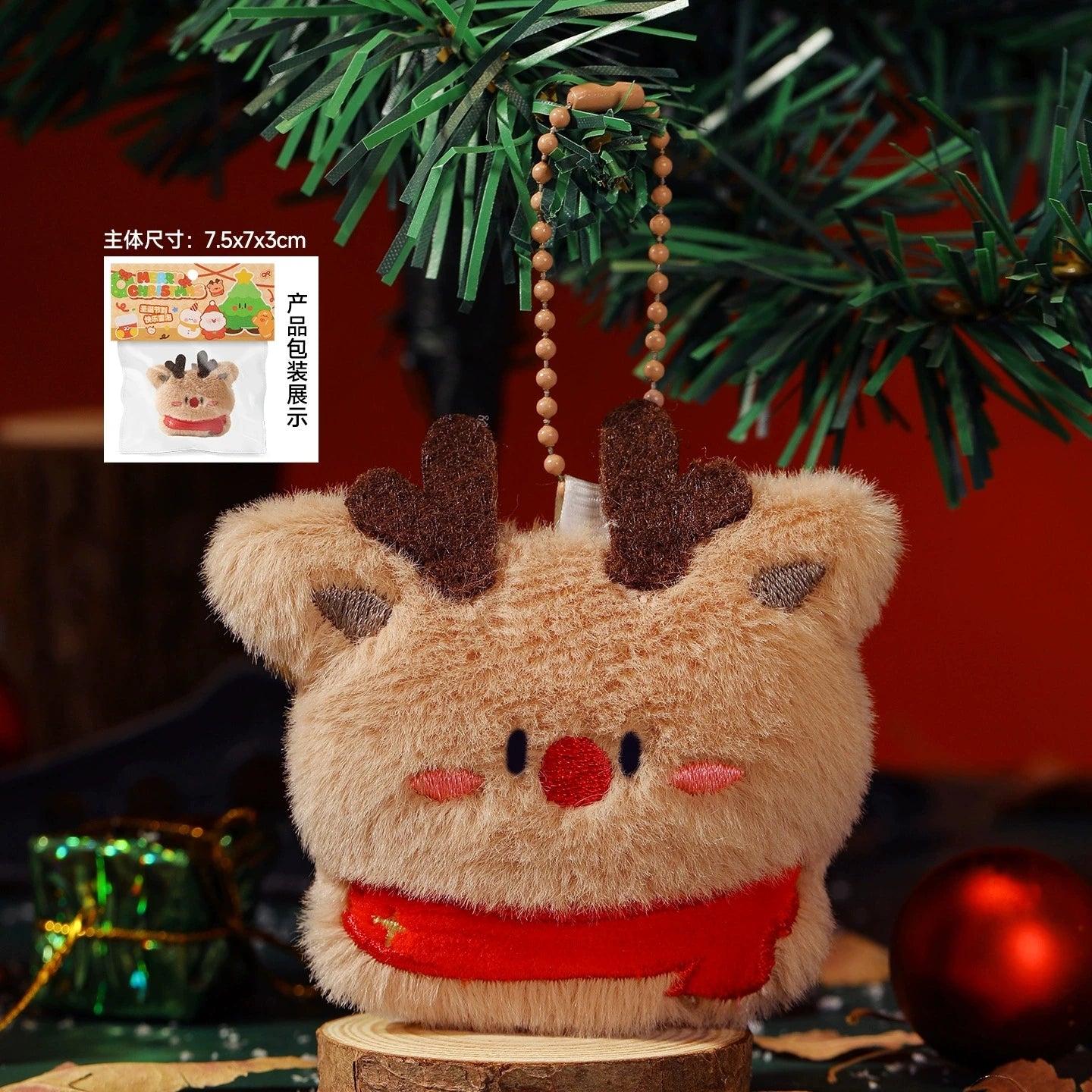 Christmas Decorations Snowman Santa Claus Gift Keychain Christmas Stockings Elk Christmas Tree Style Home Party Decoration Toys