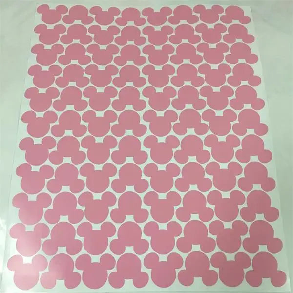 88pcs/set Cartoon Mouse Head Wall Sticker For Kids Rooms Home Decor Glass Bottle Kitchen Label Adhesive Stickers Art Wallpaper