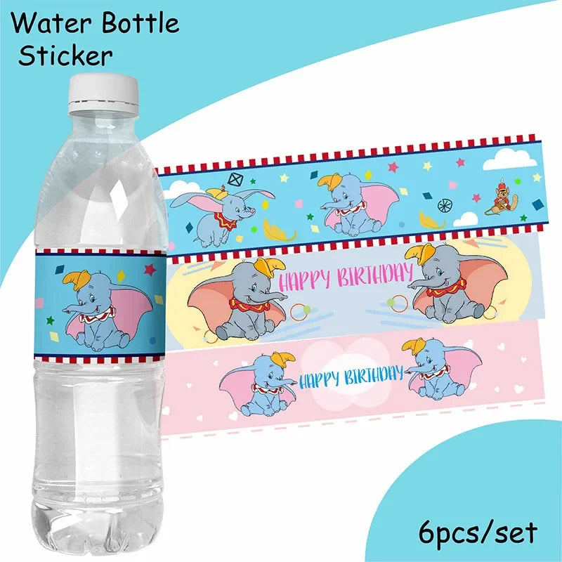 Cartoon Disney Dumbo Theme Decoration Angle Disposable Tableware Cup Plate Tablecloth Baby Shower Children's Day Party Supplies