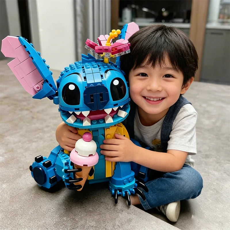 2026 Disney New 784pcs Stitch Angel Compatible Building Blocks Bricks Stitch DIY Toys Girl Boy Birthday Christmas Gift Toys