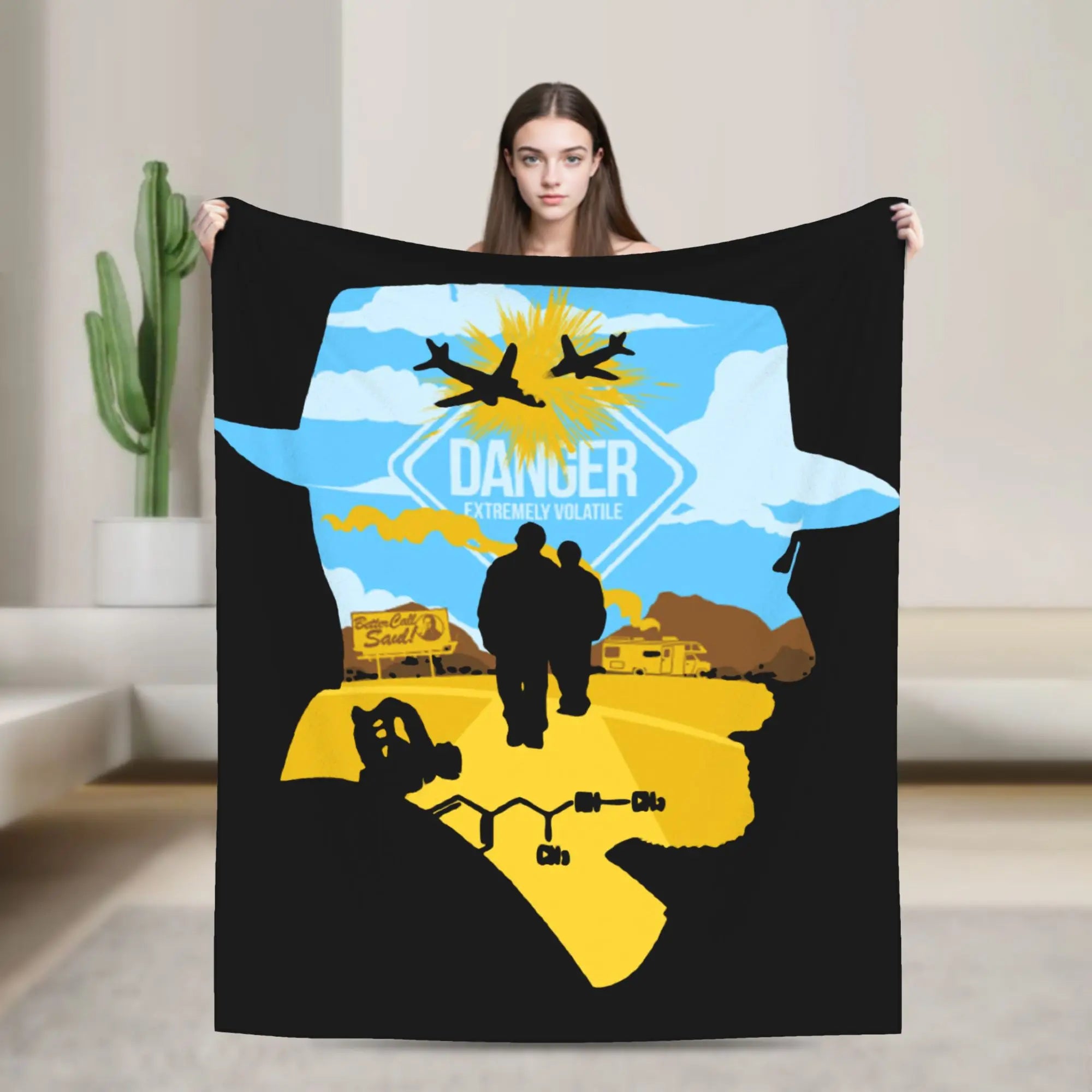 Breaking Bad Barrel Bee Blanket  Wool Novelty Soft Throw Blanket for Bed Sofa Autumn/Winter