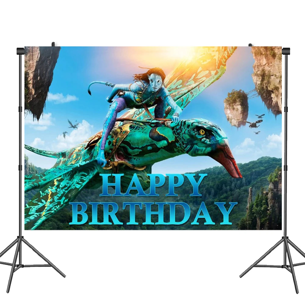 Customizable The Movie Avatar Balloon Birthday Party Decoration Banner Cake Topper Child Birthday Party Supplise Baby Shower