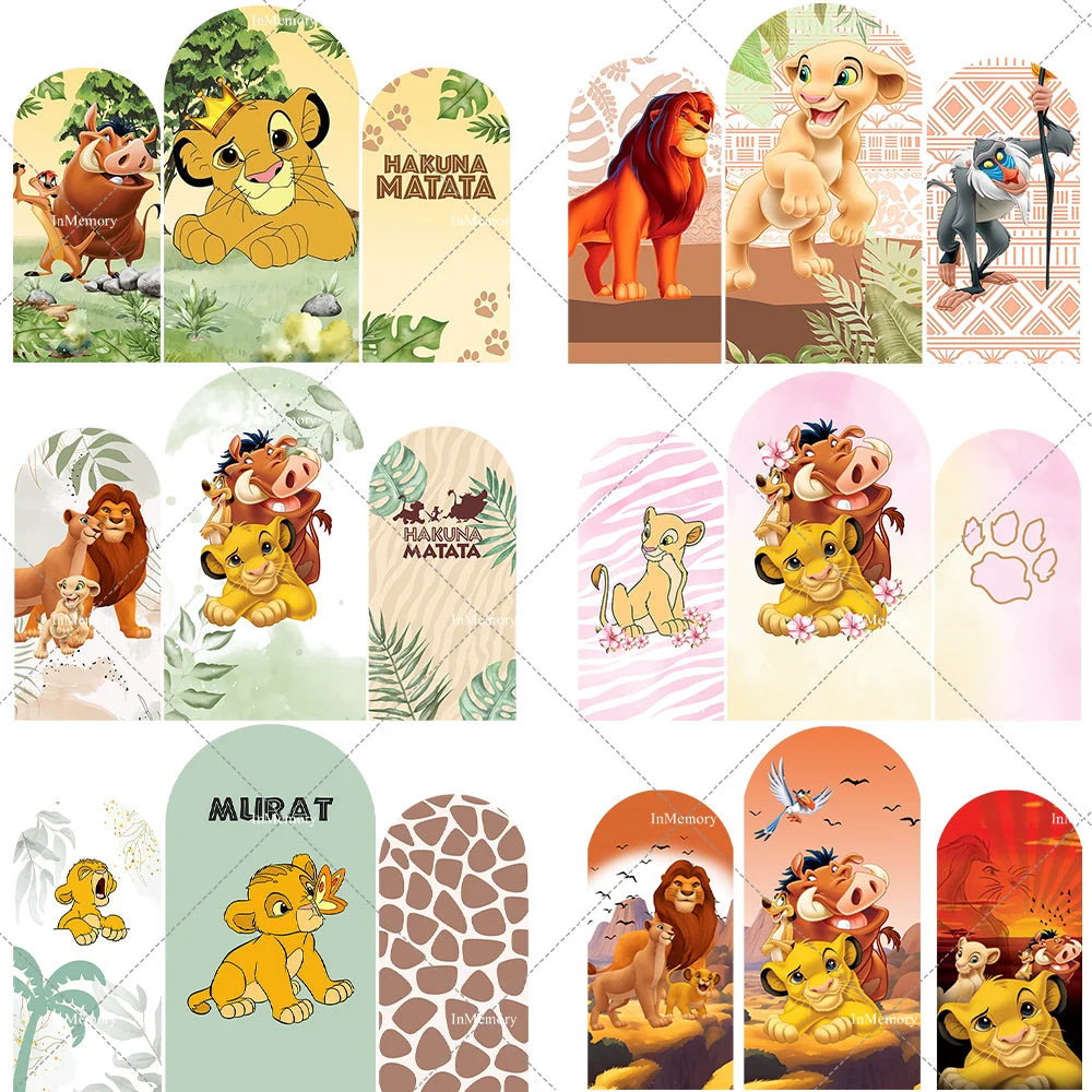 Disney Lion King Arch Covers Birthday Decorations Hakuna Matata theme Arch Wall Backdrop Banner Simba Baby Shower Background