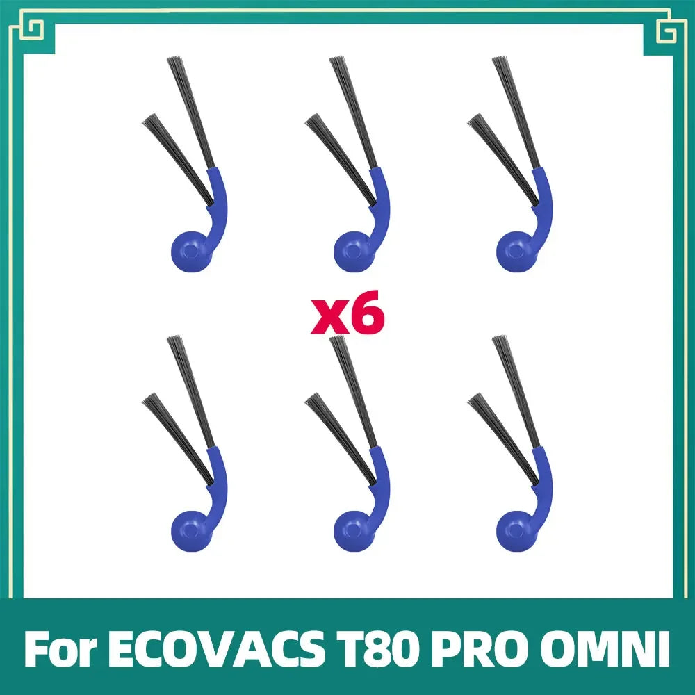 Compatible For ECOVACS T80 PRO OMNI / T80 OMNI Robot Vacuum Replacement Main Roller Mop Cloth Side Brush Dust Bag HEPA Filter