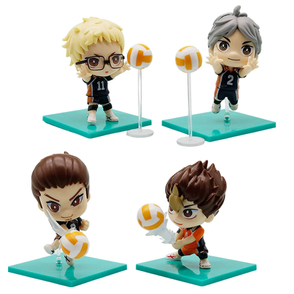 6-9cm Haikyuu!!  Volleyball Boys Anime Figures Hinata Shoyo Tobio Kageyama Daichi Sawamura Models Toy Passionate Friend Gifts
