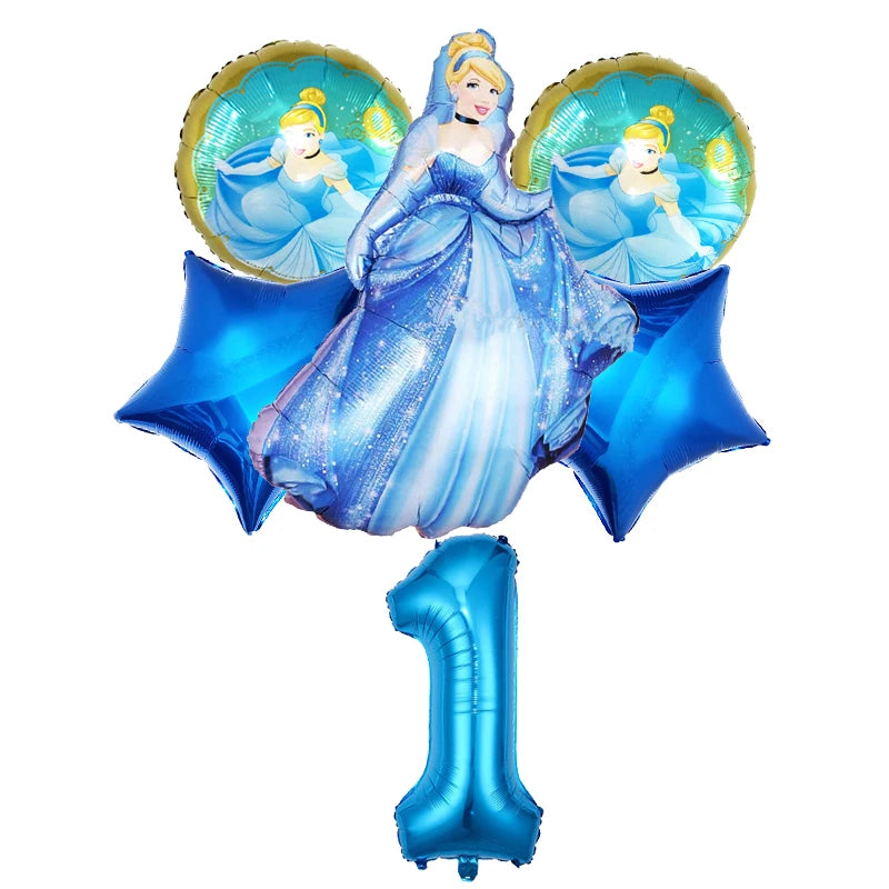 Disney Cinderella Theme Party Supplies Girls Birthday Decoration Tableware Set Paper Cup Plate Tablecloth Balloon Baby Shower