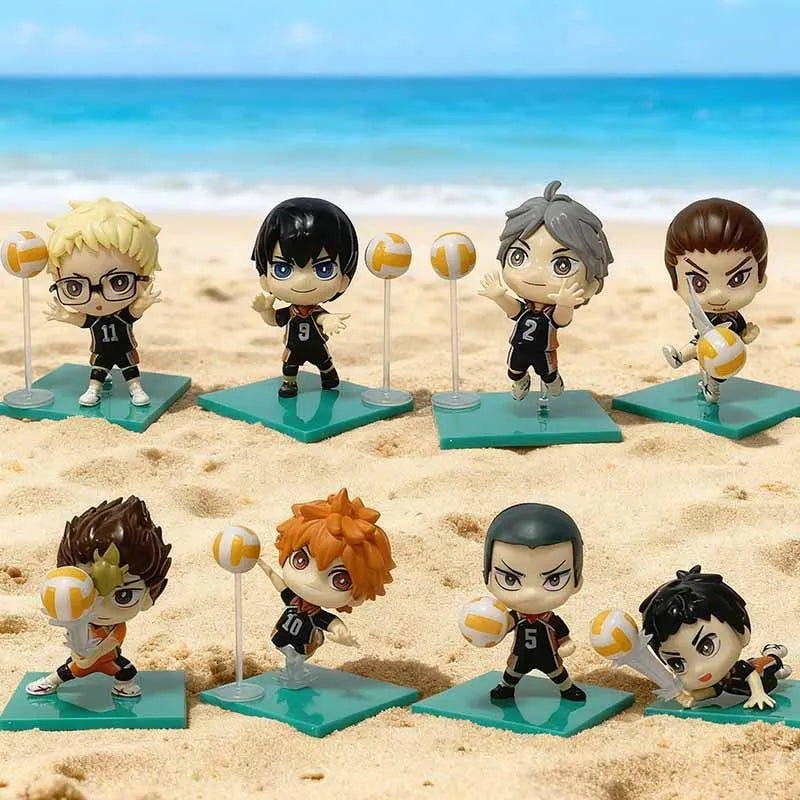 6-9cm Haikyuu!!  Volleyball Boys Anime Figures Hinata Shoyo Tobio Kageyama Daichi Sawamura Models Toy Passionate Friend Gifts
