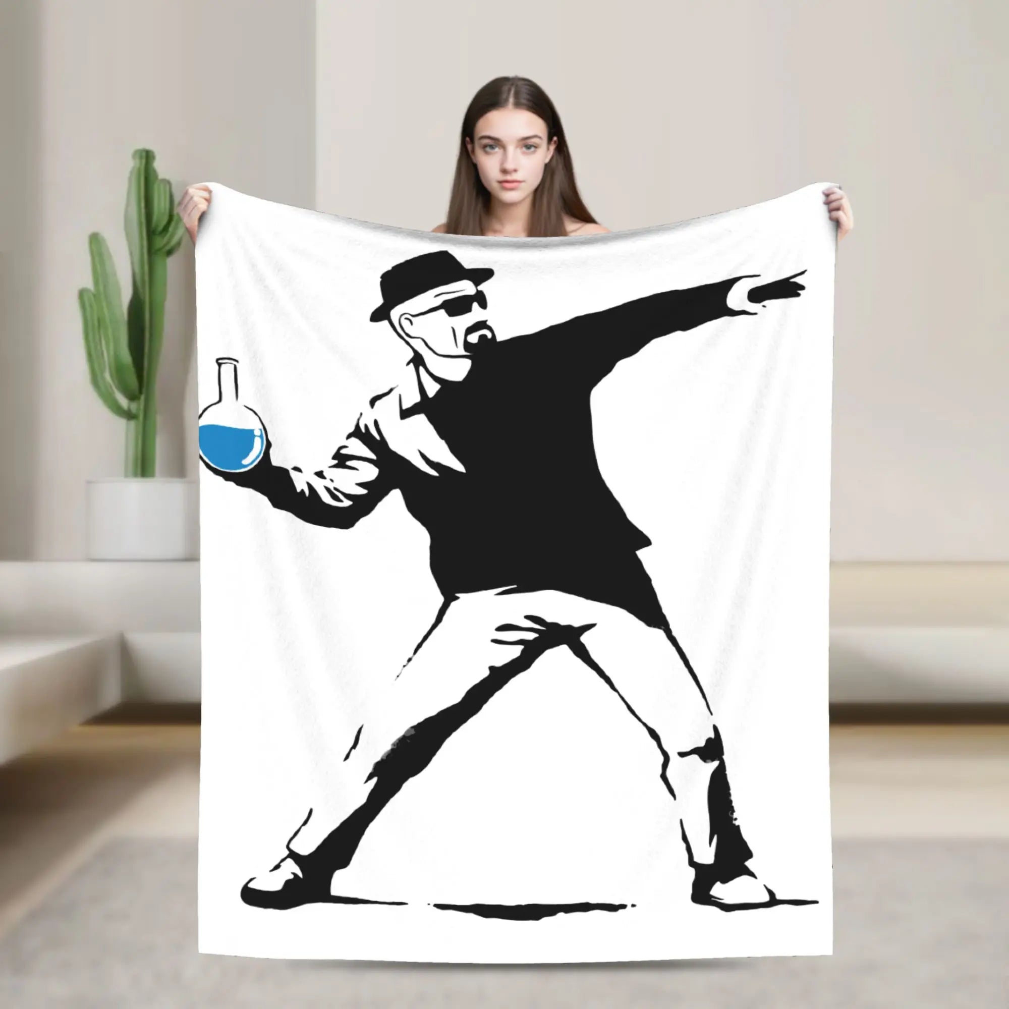 Bryan Cranston Blanket Breaking Bad Walter White Plush Novelty Warm Throw Blanket for Bed Sofa  Winter