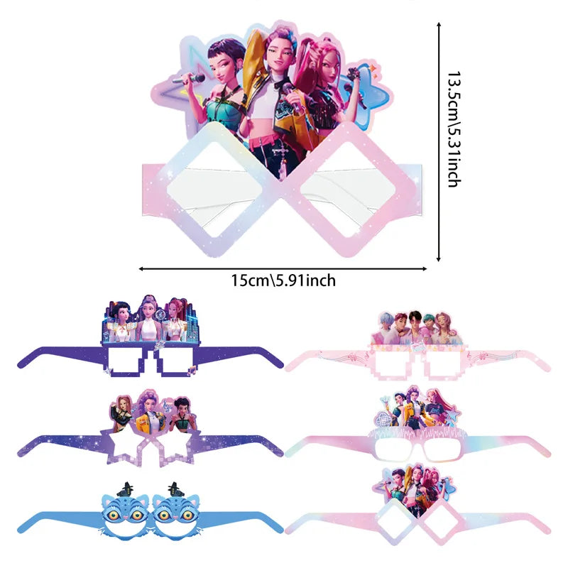 Demon Hunter Birthday Decorations Tableware Set Cups Plates Napkins Balloons Decor Kids Baby Shower Kpop Party Supplies