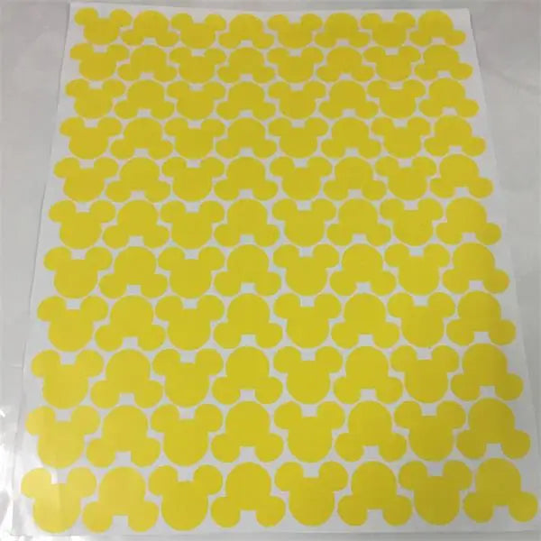 88pcs/set Cartoon Mouse Head Wall Sticker For Kids Rooms Home Decor Glass Bottle Kitchen Label Adhesive Stickers Art Wallpaper