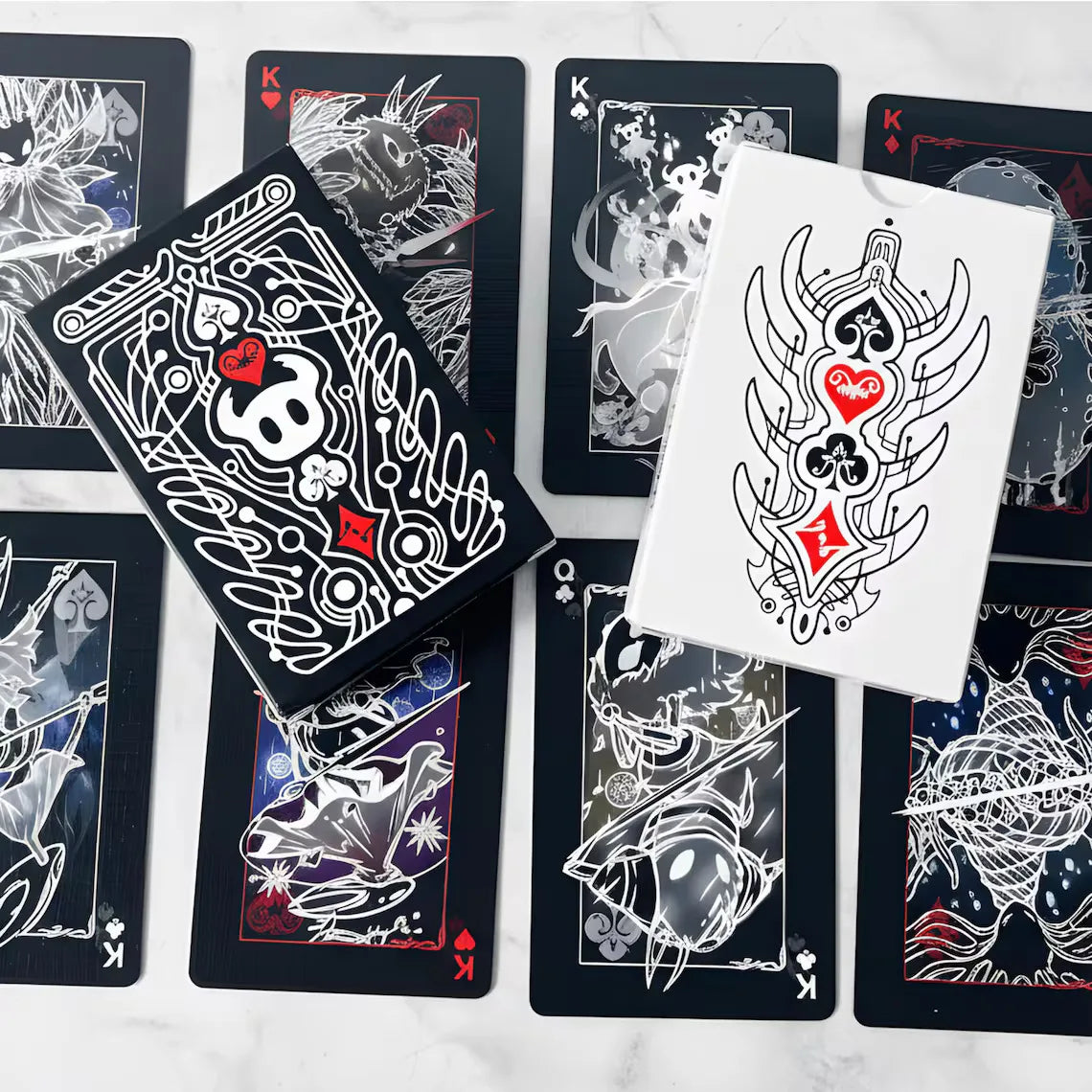 2pcs Hollow Knight Standard Poker Card Black White Playing Card Game Card Group Portable Creative Board Friend's party Game Toys