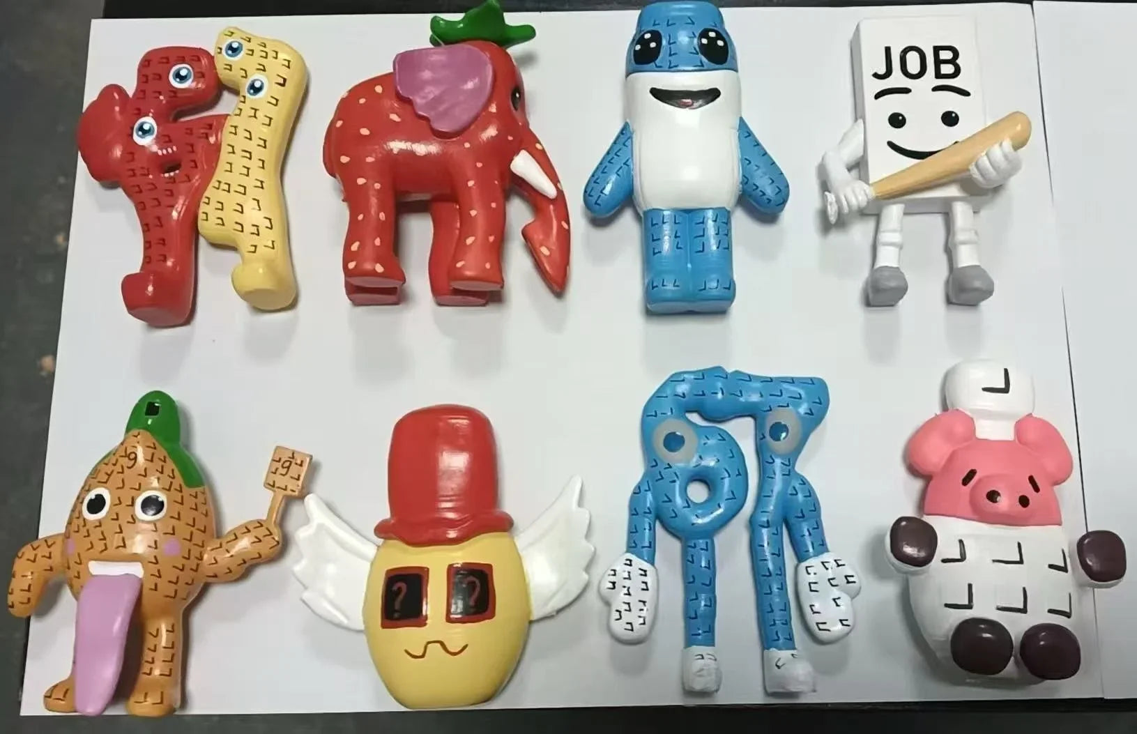 8pcs/set Steal A Brainrot Game Figure Toys No. 9 No. 67 Strawberry Elephant Guard Game  Model Figure Toys Figure Christmas Gifts