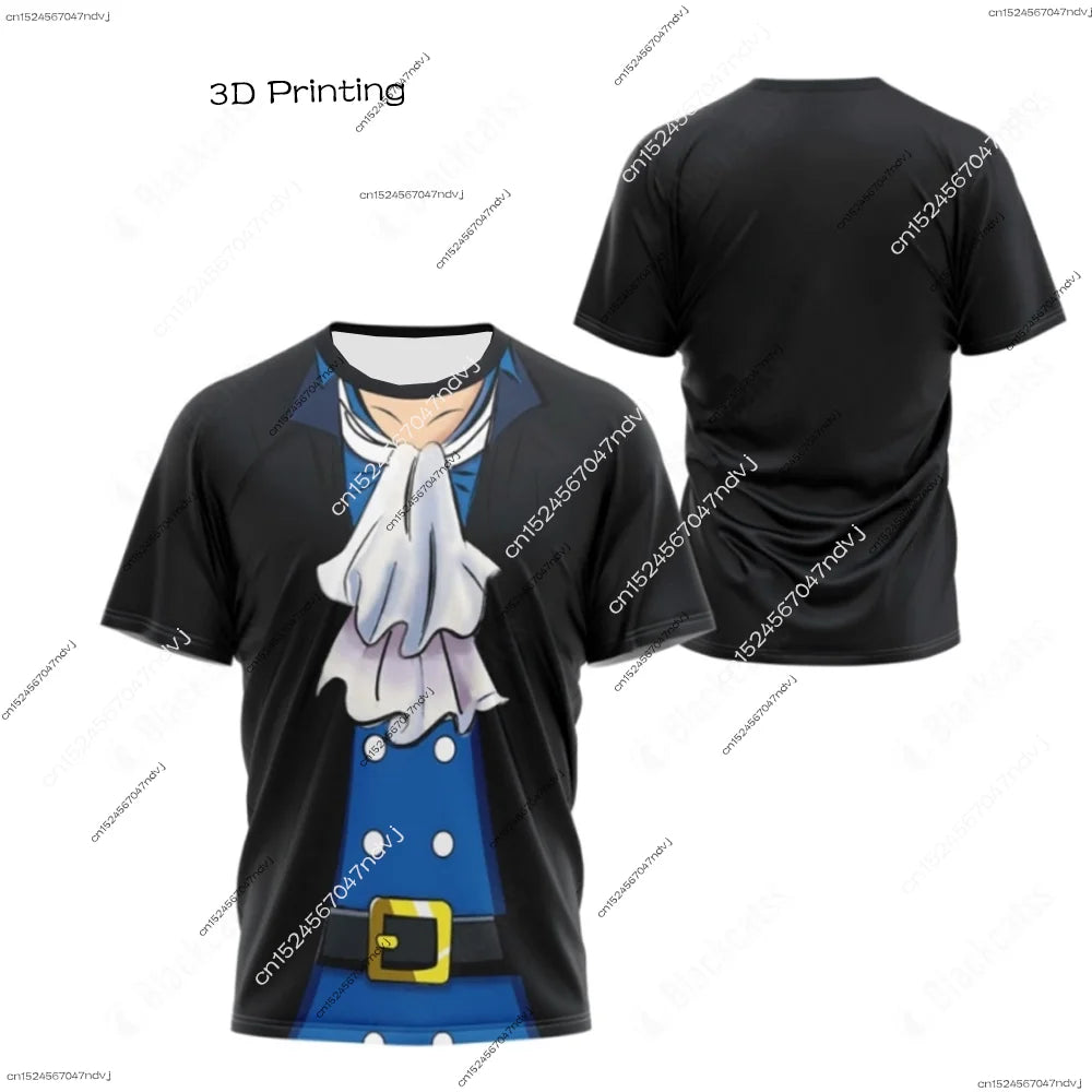 2025 New Arrivals Luffy cosplay T-shirt One Piece 3D printed Kids short-sleeved top Themed comic exhibition clothing