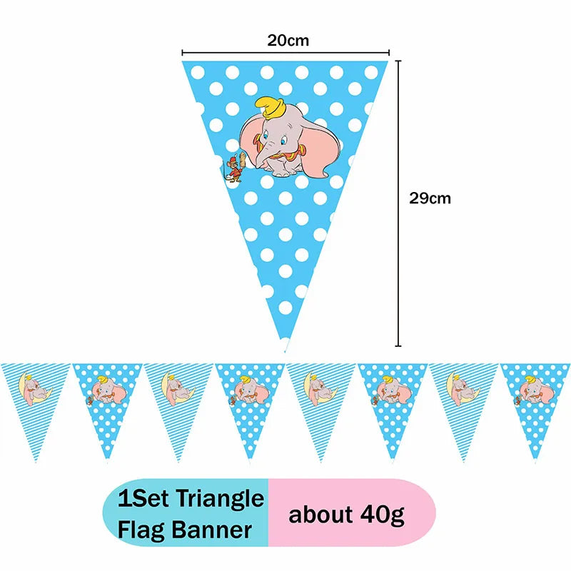 Cartoon Disney Dumbo Theme birthday decorations Disposable  Honeycomb Sticker Cake decoration & accessories Baby Shower Supplies