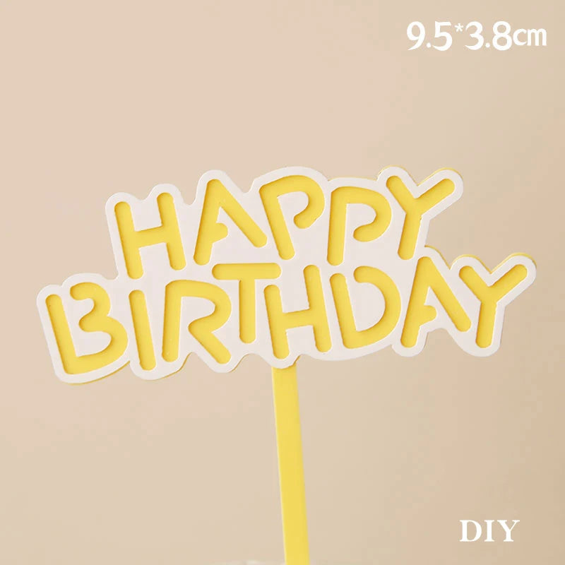 Baby Show Constellation Animal Leo Lion Happy Birthday Cake Topper Yellow Balloon Trees for Cake Decorating Party Supplies Gifts