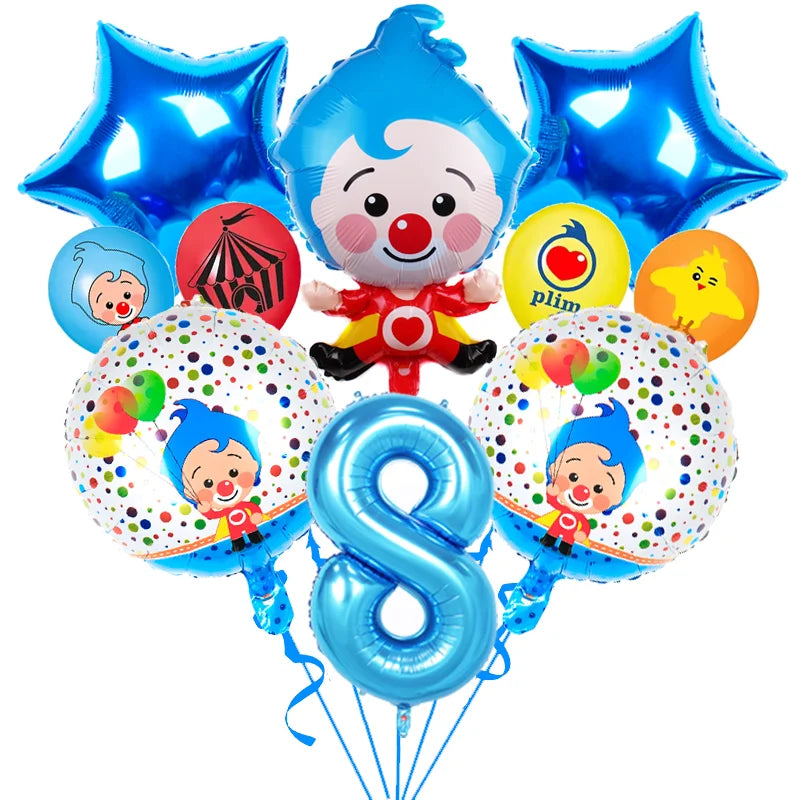 Circus Birthday Party Decor Set Clown Balloons Disposable Tableware Tablecloth Cup Kids Boy Party Supplies Baby Shower Gifts