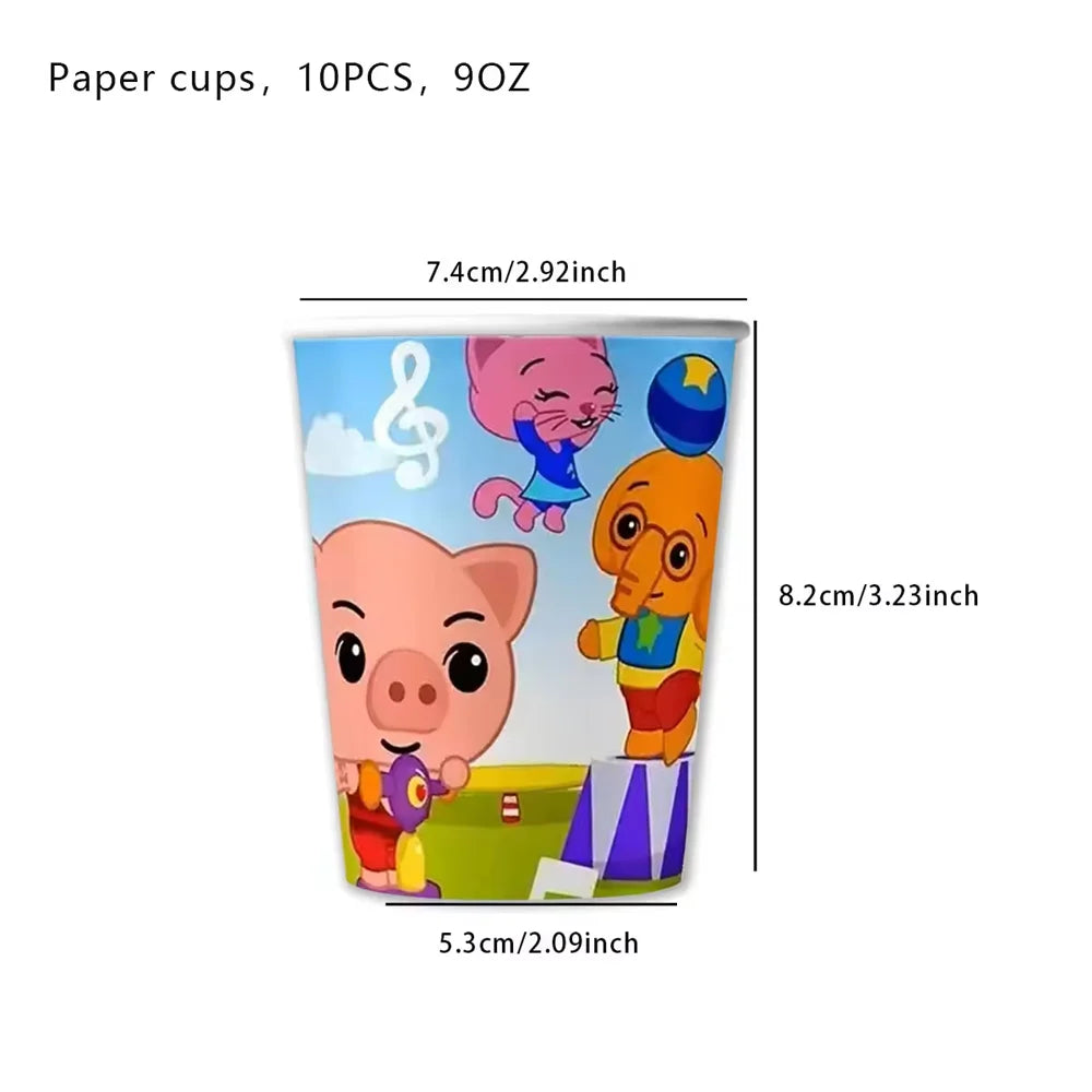 Circus Birthday Party Decor Set Clown Balloons Disposable Tableware Tablecloth Cup Kids Boy Party Supplies Baby Shower Gifts