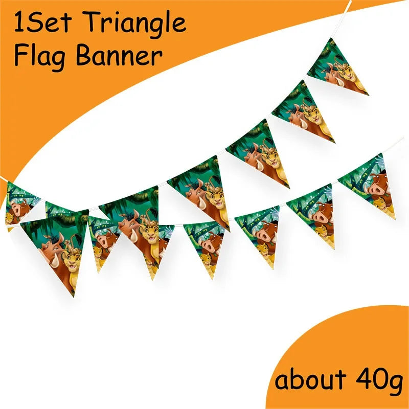 Disney Lion King Graduation Theme Decorations Lion King Backdrop Disposable Tableware Baby Shower Kids Party Supplies Gift