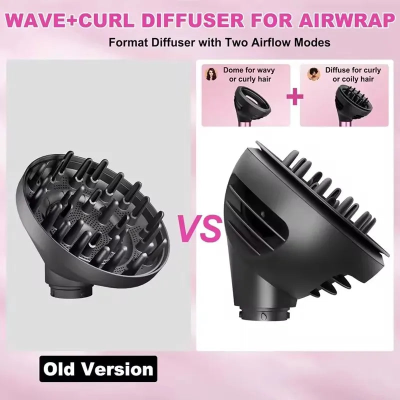 Wave Curl 2-in-1 Diffusion Nozzle compatible with Dyson Airwrap HS01 HS05 HS08 curling iron spare