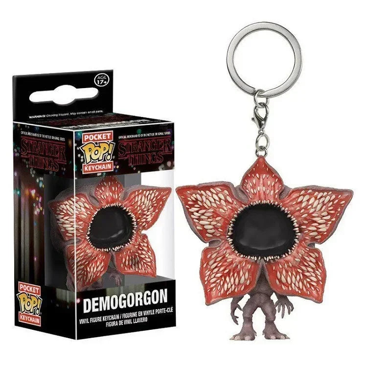 13 Styles FUNKO Pocket Stranger Keychain Eleven Dustin Barb Steve Demogorgon Action Figures Toys THINGS with Box