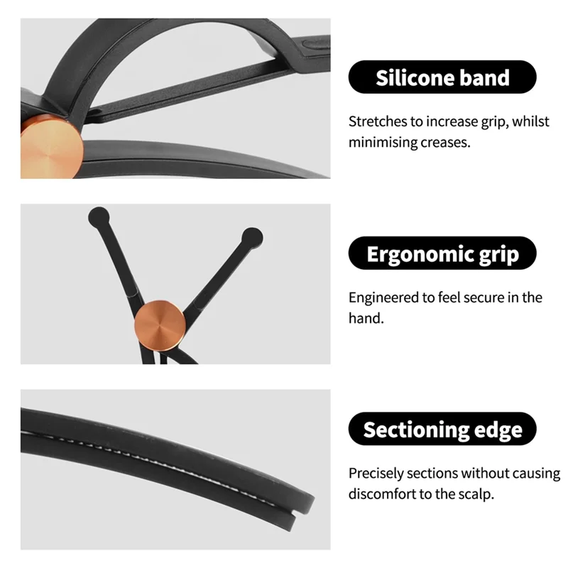 For Dyson Airwrap 4Pcs For Styling Hair Clips, 2 Wide& 2 Anti-Slip Grip, Part No 973267-01 Gold