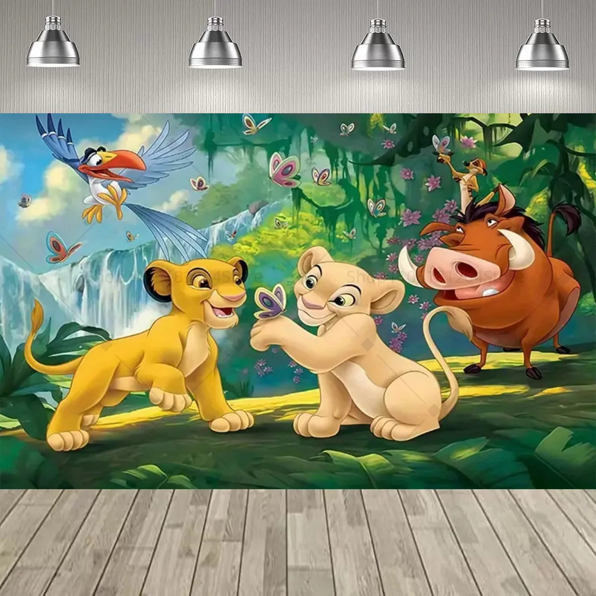 Disney Lion king Simba Party Decoration Backdrop Lion king Jungle Animals Birthday Party Supplies Decor Banner Baby Baptism Gift