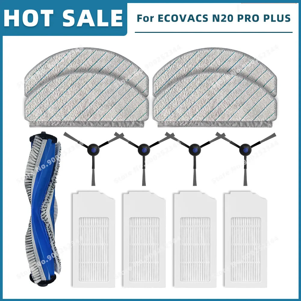 Compatible For ECOVACS DEBOT N20 / N20 PLUS / N20 PRO PLUS Spare Parts Accessories Main Side Brush Hepa Filter Mop Cloth