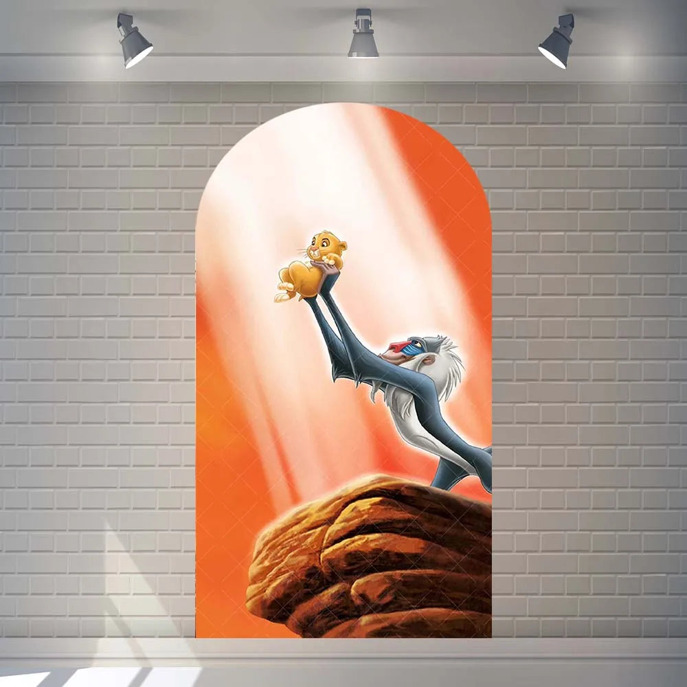 Custom Name Disney The Lion King Arch Backdrop Kids Birthday Party Cartoon Simba Decor Cover Baby Shower Photography Background