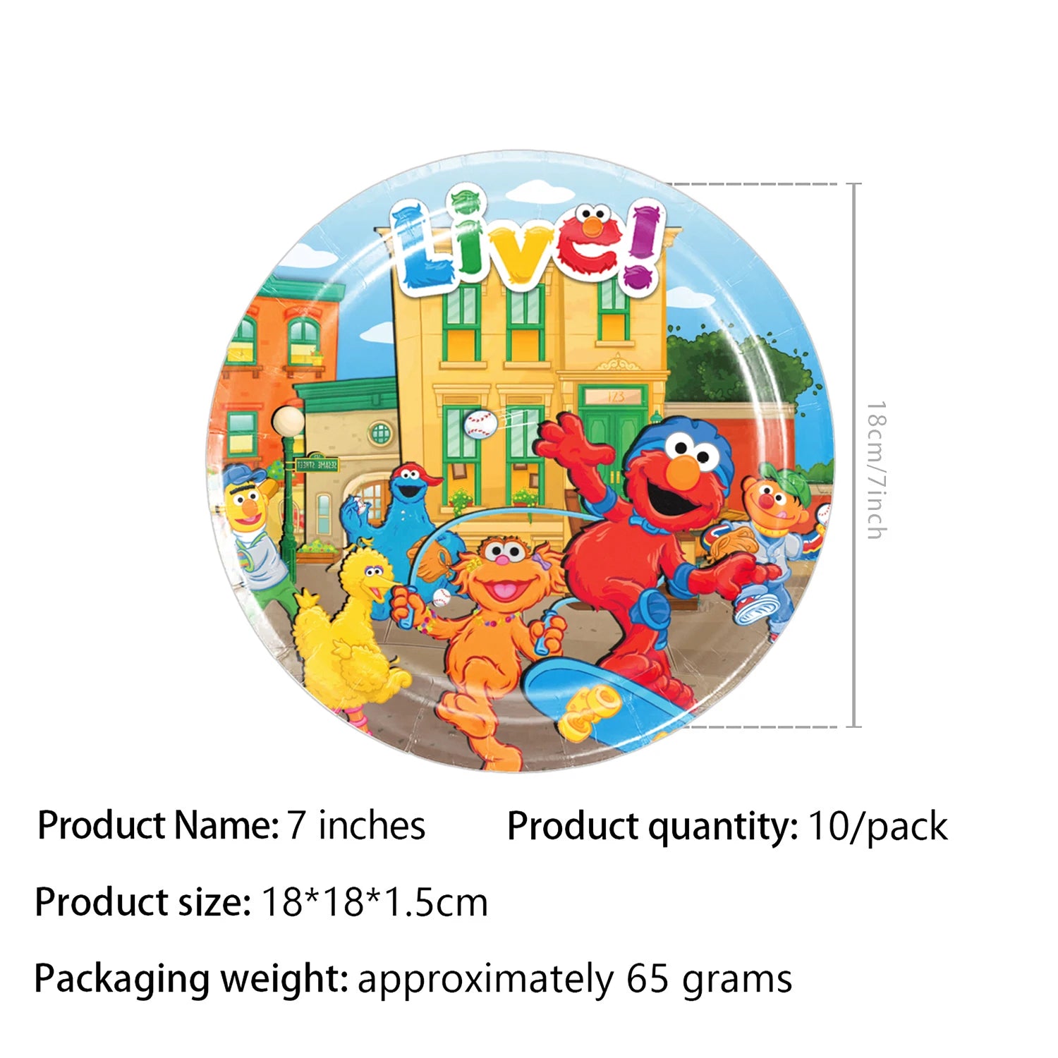 Disney Cartoon SEsame-Streets Birthday Party Set Supplies Kids Disposable Tableware Balloon Cake Topper Banner Plates Decoration